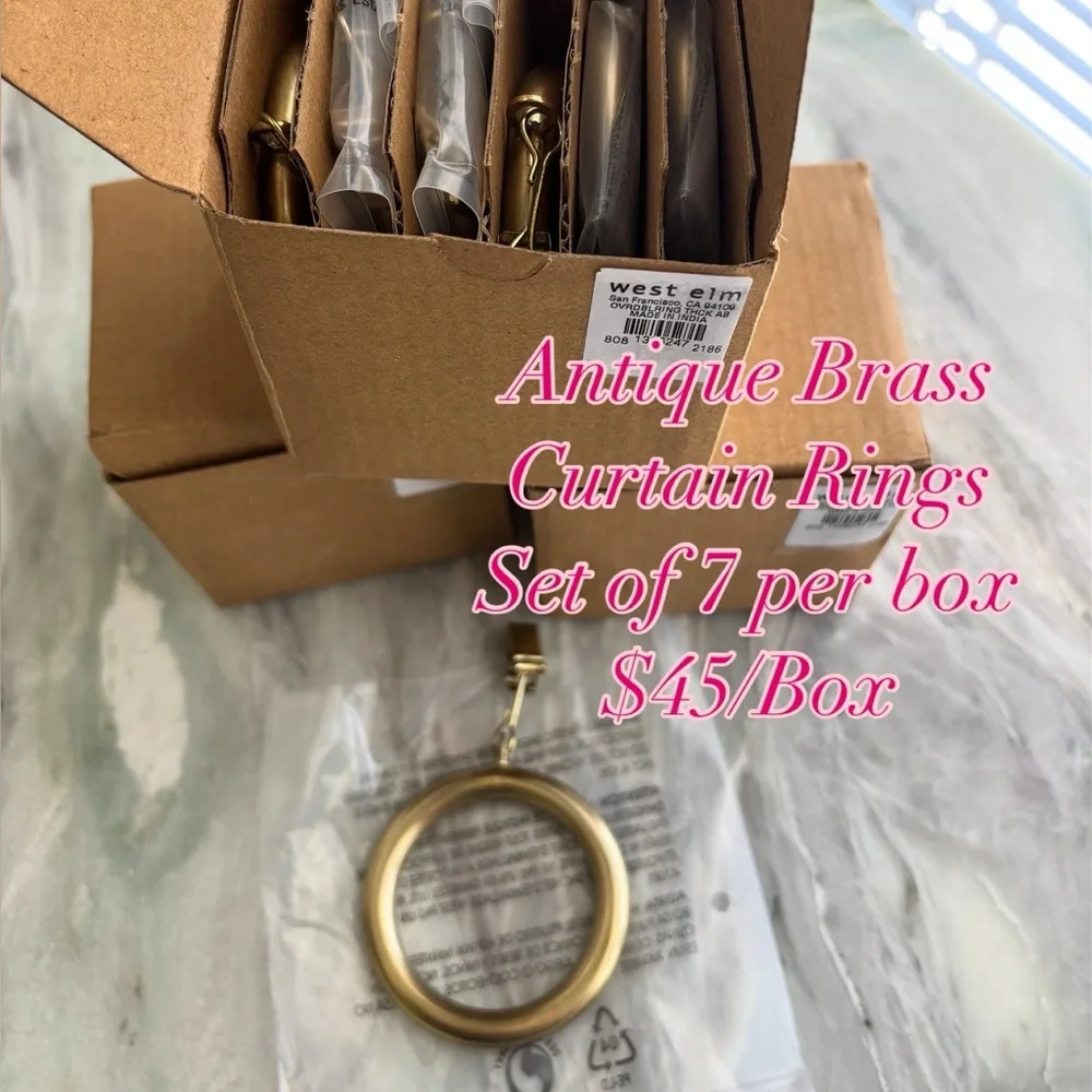 West Elm Brass Curtain Rings